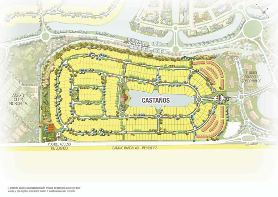 barrio castaños nordelta plano lotes